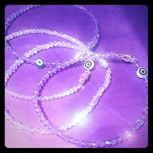 Multi-color handmade anklets w/Swarovski crystals